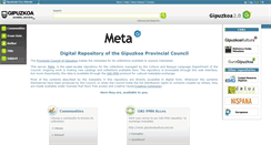 Desktop Screenshot of meta.gipuzkoakultura.net